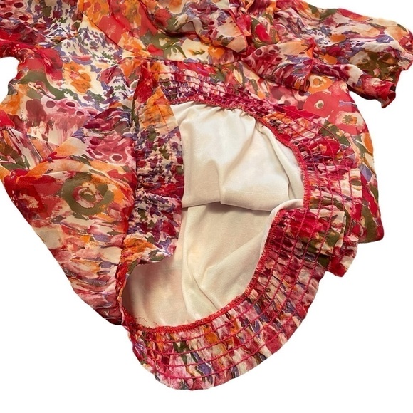 Xara by Georgetown Pullover-Puffy Sleeves-Sheer-Lined-.Size Large - Picture 7 of 9